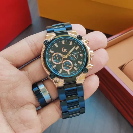 Guess Collection Chrono Metal Watch Premium 7AA Replica in Karnataka at Borzia