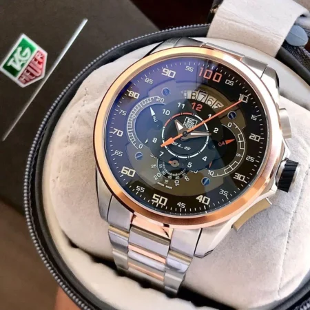 Tag Heuer SLS Black Dial Watch – Premium 7AAA Replica in Kerala at Borzia