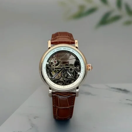 Patek Philippe Geneve Skeleton Automatic Mechanical Watch 7AA Luxury Replica in Chennai at Borzia