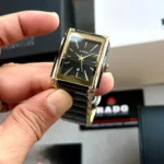 Rado Jublie Ceramic Black & Gold Men’s Watch Premium 7AAA Replica in Kerala at Borzia