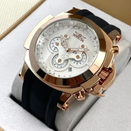 INVICTA Carving Series Gold & White Men’s Chronograph (45mm)