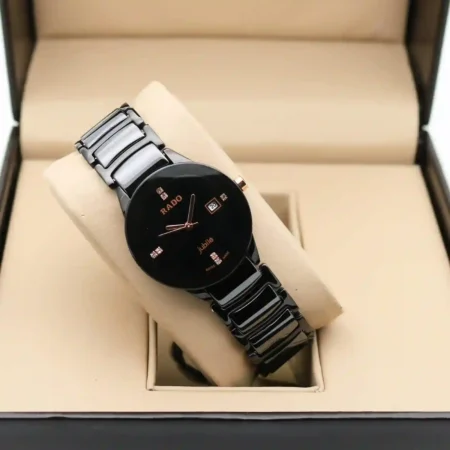 Rado ceramic black watch for women in india