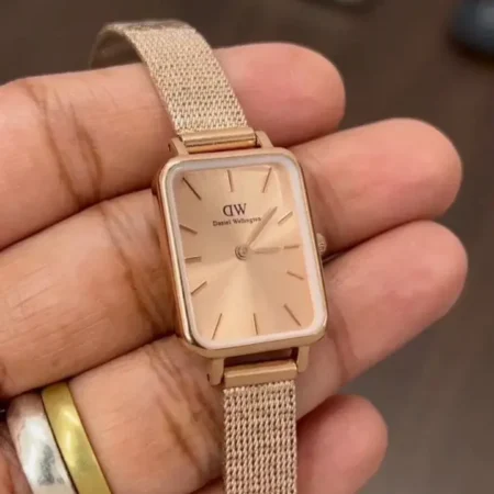 Daniel Wellington Quadro Rose Gold Mesh First Copy Watch 7AAA Quality