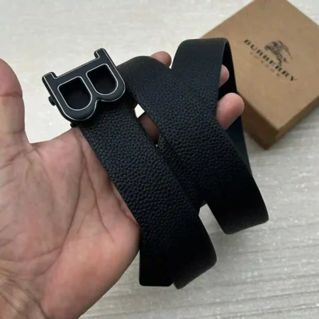 Burberry Signature Buckle Black Belt – Premium Edition