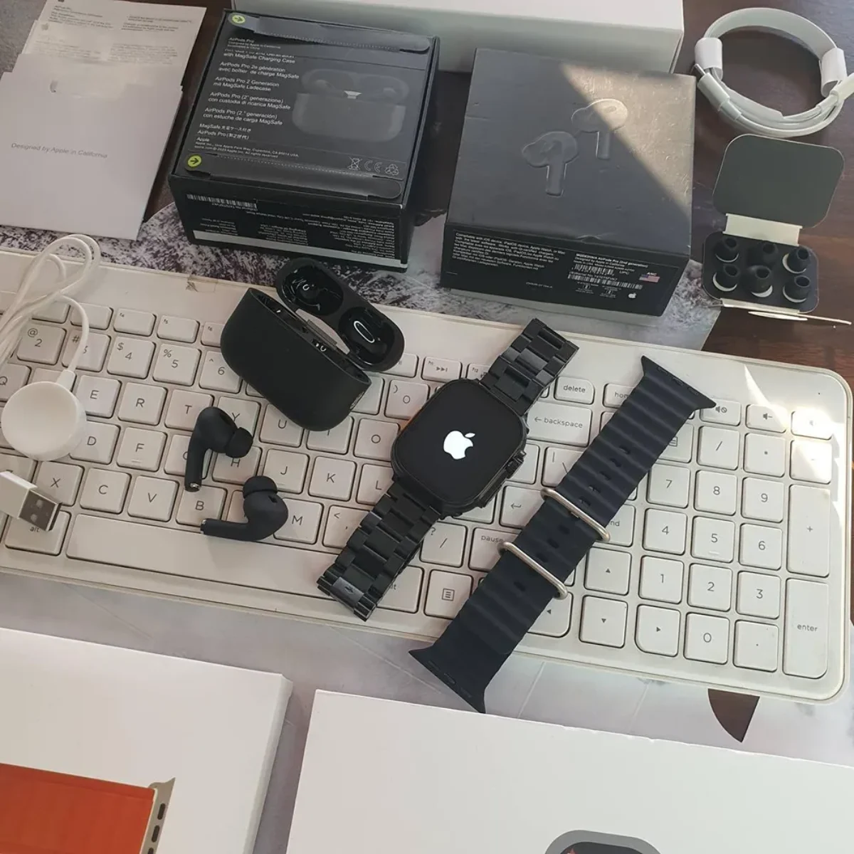 Apple Watch Ultra And Airpods Pro2 All Black Combo | Borzia
