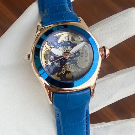 Corum Blue Big Bubble Skeleton Dial
