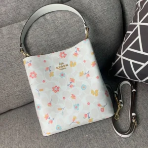 Premium Coach Small Town Bucket Bag Floral Print For Women