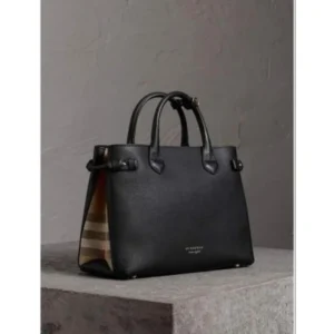 Premium Burberry Banner Handbag With Box For Women