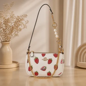 Premium Coach Nolita Bag White Beige With Box For Women