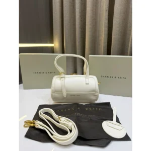 Premium Charles & Keith Enola Canvas Bag Two Tone With Og Box For Women